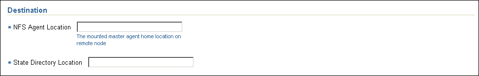 The destination section.