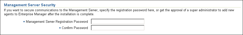 The Management Server Security section.