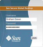 Secure Global Desktop log in dialog